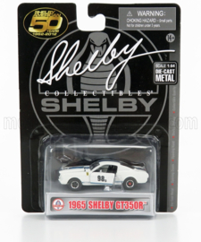 SHELBY-COLLECTIBLES - 1/64 - FORD USA - MUSTANG SHELBY GT 350R TEAM TERLINGUA RACING N 98b SEASON 1965 K.MILES - WHITE BLUE MET