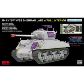 RYE FIELD MODEL 1:35 M4A3 76W VVSS Sherman late STANDARD full interior (07-02-2025)