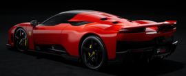 BURAGO - 1/18 - FERRARI - F80 2024 - BLACK WHEELS - ROSSO CORSA - RED (04-12-2024)