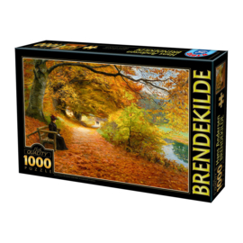 Dtoys 1000 stuks Brendekilde: A Wooded Path in Autumn