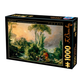 Dtoys 1000 stuks François Boucher: Paysage Fluvial avec Temple Antique