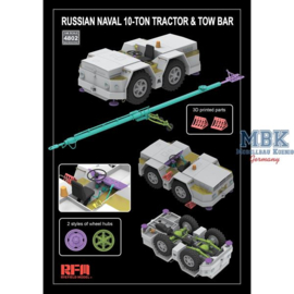 RYE FIELD MODELS  1/48 Russian Naval 10-Ton Tractor & Tow Bar (02-11-2024)