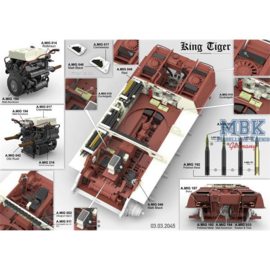 TAKOM MODEL 1/35 King Tiger Henschel Abt. 505 w/Zimmerit - INTERIOR (02-11-2024)