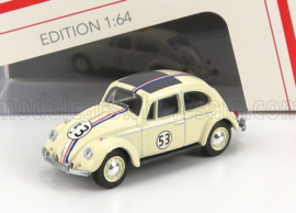 SCHUCO - 1/64 - VOLKSWAGEN - BEETLE N 53 HERBIE 1968 - WALT DISNEY - IVORY