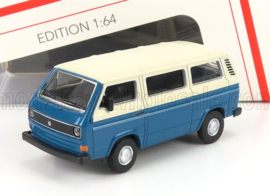 SCHUCO - 1/64 - VOLKSWAGEN - T3 MINIBUS 1979 - BLUE WHITE
