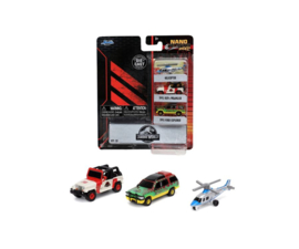 JADA 3-Pack Nano Cars 1/87 Jurassic Park