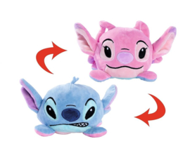 Disney - Angel & Stitch Omkeerbaar 8cm - Pluche - Reversible  Knuffel