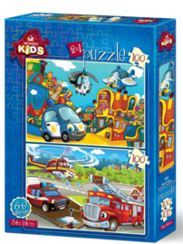 Art-Puzzel 100 stuks (2x) Rescue