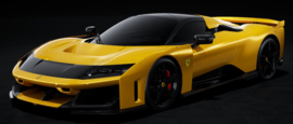 BURAGO - 1/18 - FERRARI - F80 2024 - BLACK WHEELS - GIALLO TRISTRATO - YELLOW MET(04-12-2024)