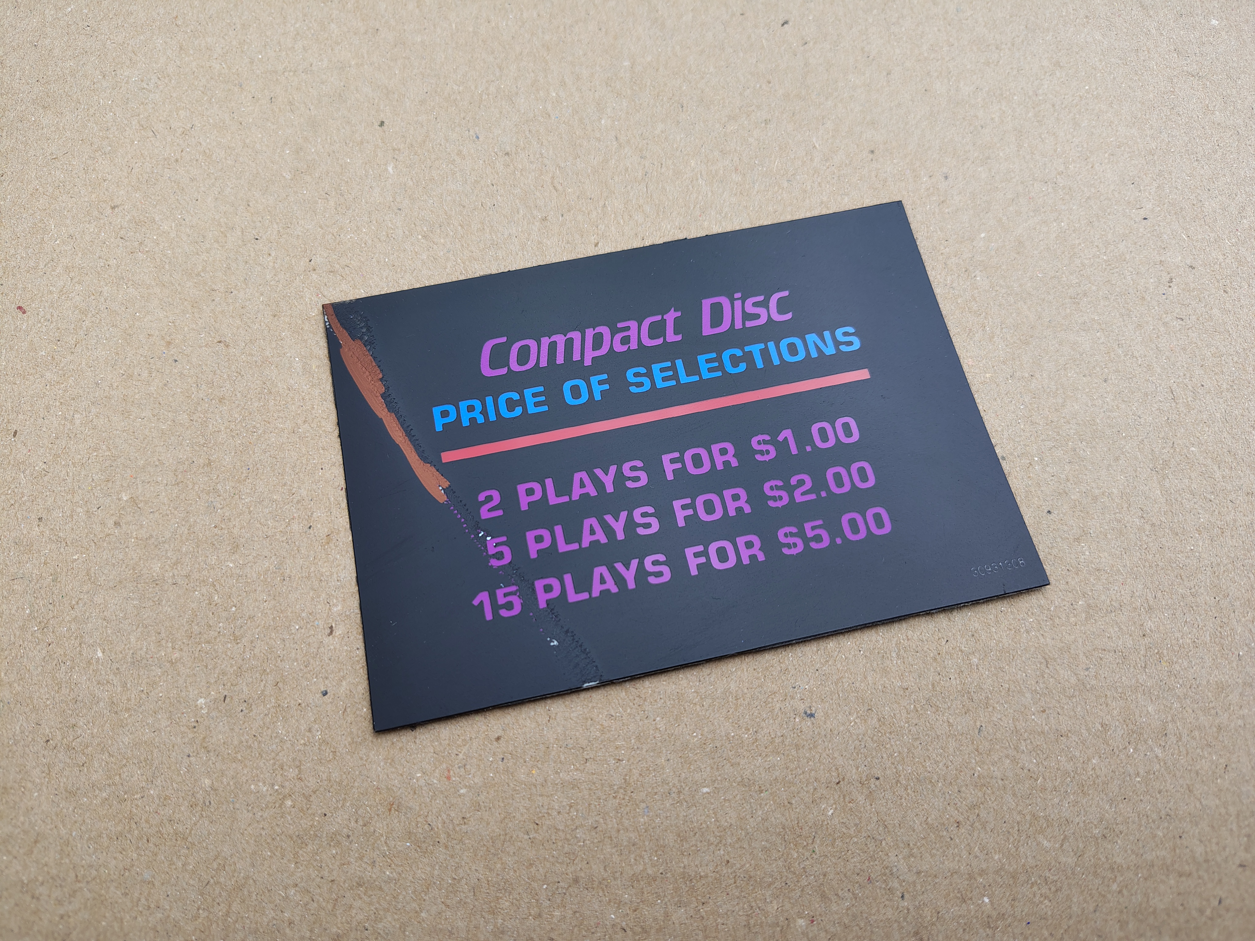 Pricing Plastic/ USA (Rowe-AMi CD-100)