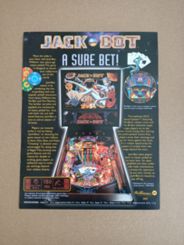 Flyer: Williams Jack-Bot (1995) Flipperkast