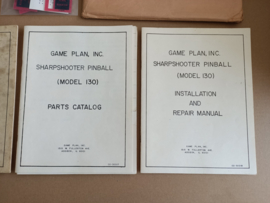 Instruction Manual: Game Plan Sharp Shooter (1979) pinball