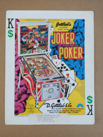 Flyer: Gottlieb Joker Poker (1978) Flipperkast