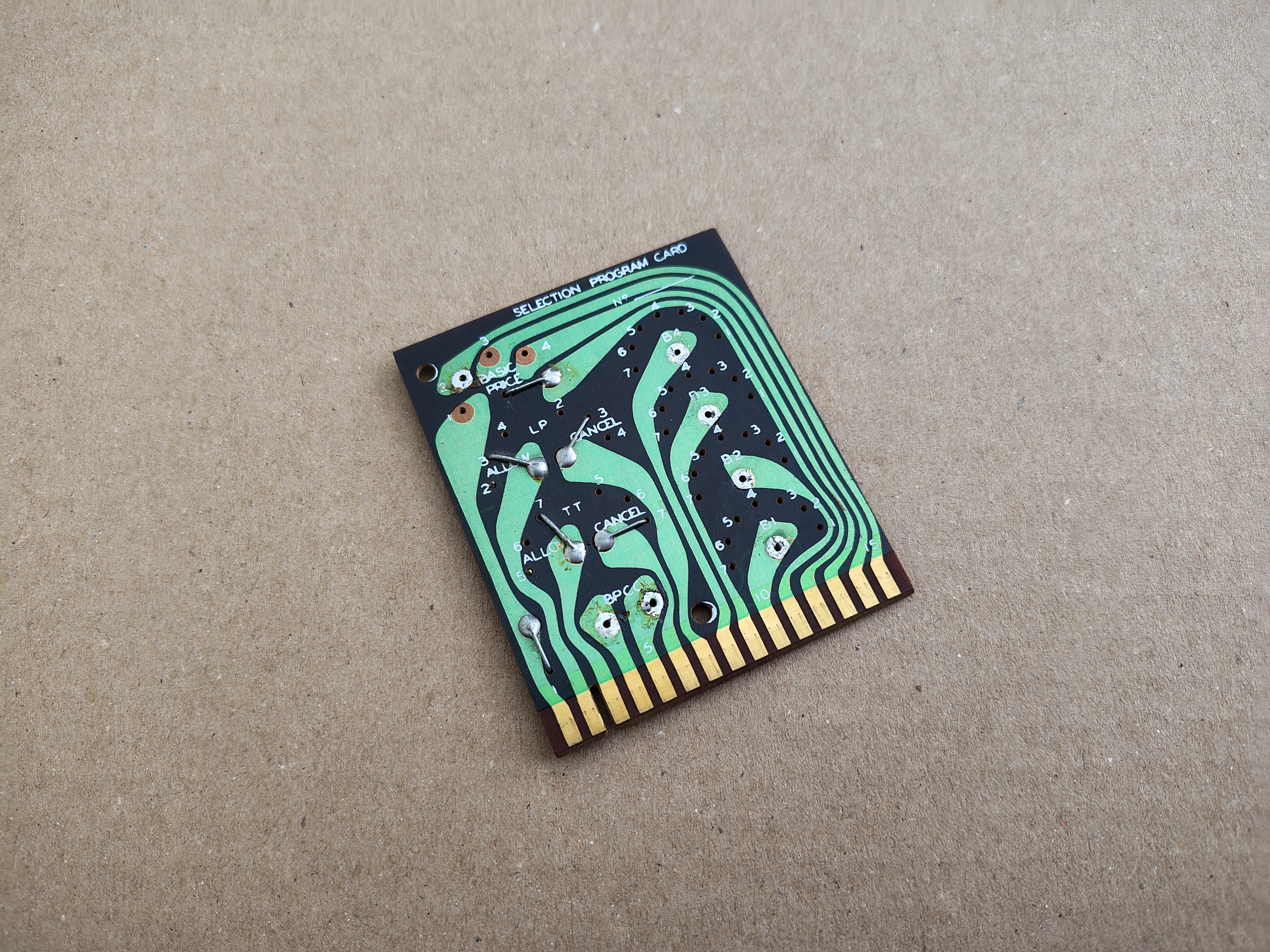 Selection Program Card (Wurlitzer 3700/3710)