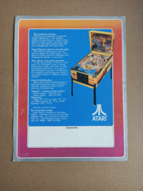 Flyer/ Folder:  Atari Space Riders (1978) Flipperkast