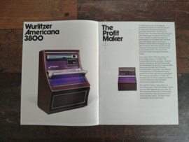 Flyer/ Folder: Wurltizer Americana/ 3800 (1974) jukebox