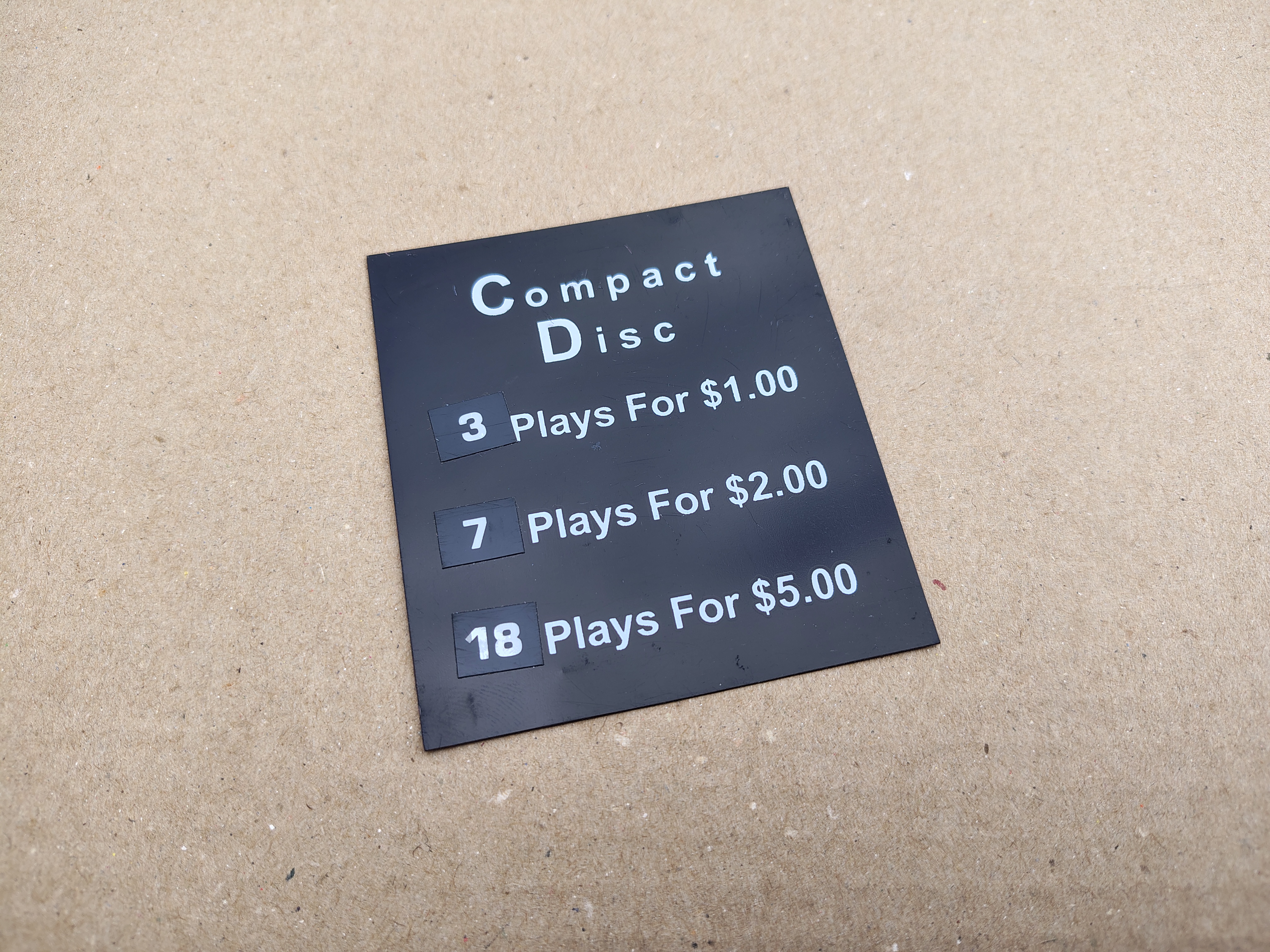 Pricing Plastic/ USA (Rowe-AMi CD-100)