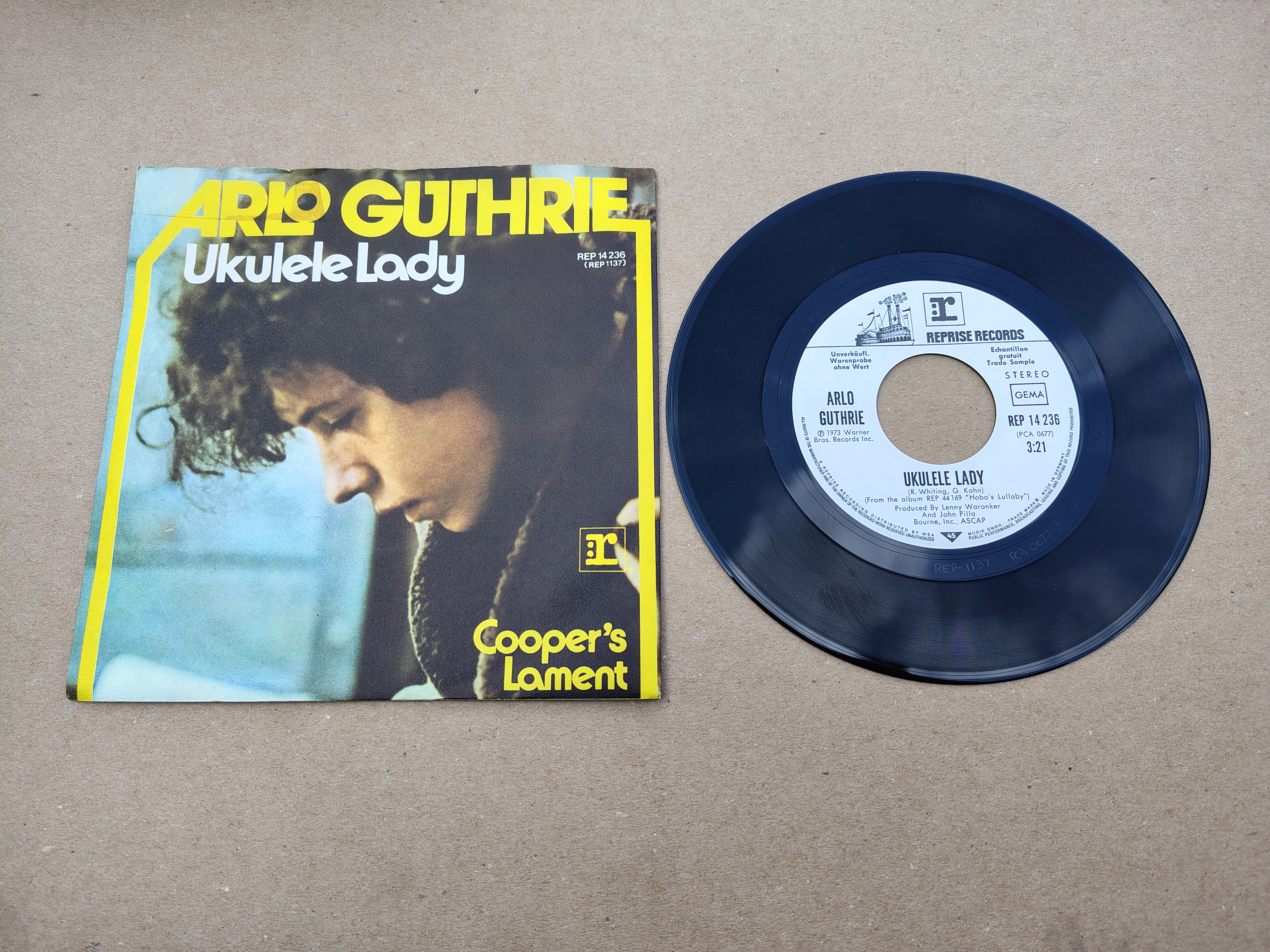 7" Single: Arlo Guthrie - Ukulele lady (1973)