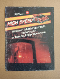 Flyer/ Folder: Williams High Speed (1985) Flipperkast