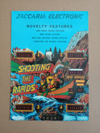 Flyer/ Folder: Zaccari Shooting The Rapids (1979) Flipperkast