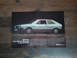 Reclame Poster: Volkswagen Scirocco (1977) 29 x 42 cm