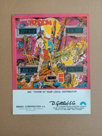 Flyer/ Folder: Gottlieb Totem (1979) Flipperkast