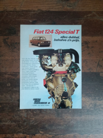 Reclame: Fiat 124 Special T (1973) 29 x 21 cm