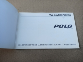 Instruction Book: Volkswagen Polo MK 1 (1975) Finland