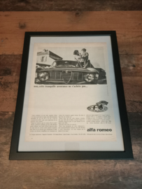 Oude Reclame (in lijst) Alfa Romeo Sprint 1600 (1966) 40x30