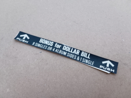 Sticker/ Dollar Biljet validator  (Seeburg Mardi-Grass/ STD4)