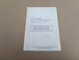 Parts/Prijslijst : Nobiling Tafelvoetbal Spel (1966)