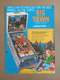 Flyer: Playmatic Big Town (1978) Flipperkast