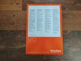 Flyer: Wurlitzer X9 (1976) jukebox