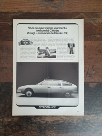 Reclame: Citroen CX (1975) 29 x 21 cm
