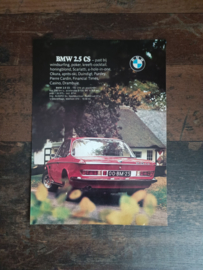 Reclame: BMW E9/ Coupe/ 2.5 CS (1970) 29 x 21 cm