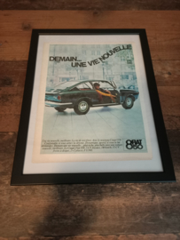 Oude Reclame (in lijst) Fiat 850 Coupe (1967) 40x30