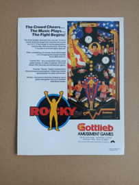 Flyer:  Gottlieb Rocky (1982) Flipperkast