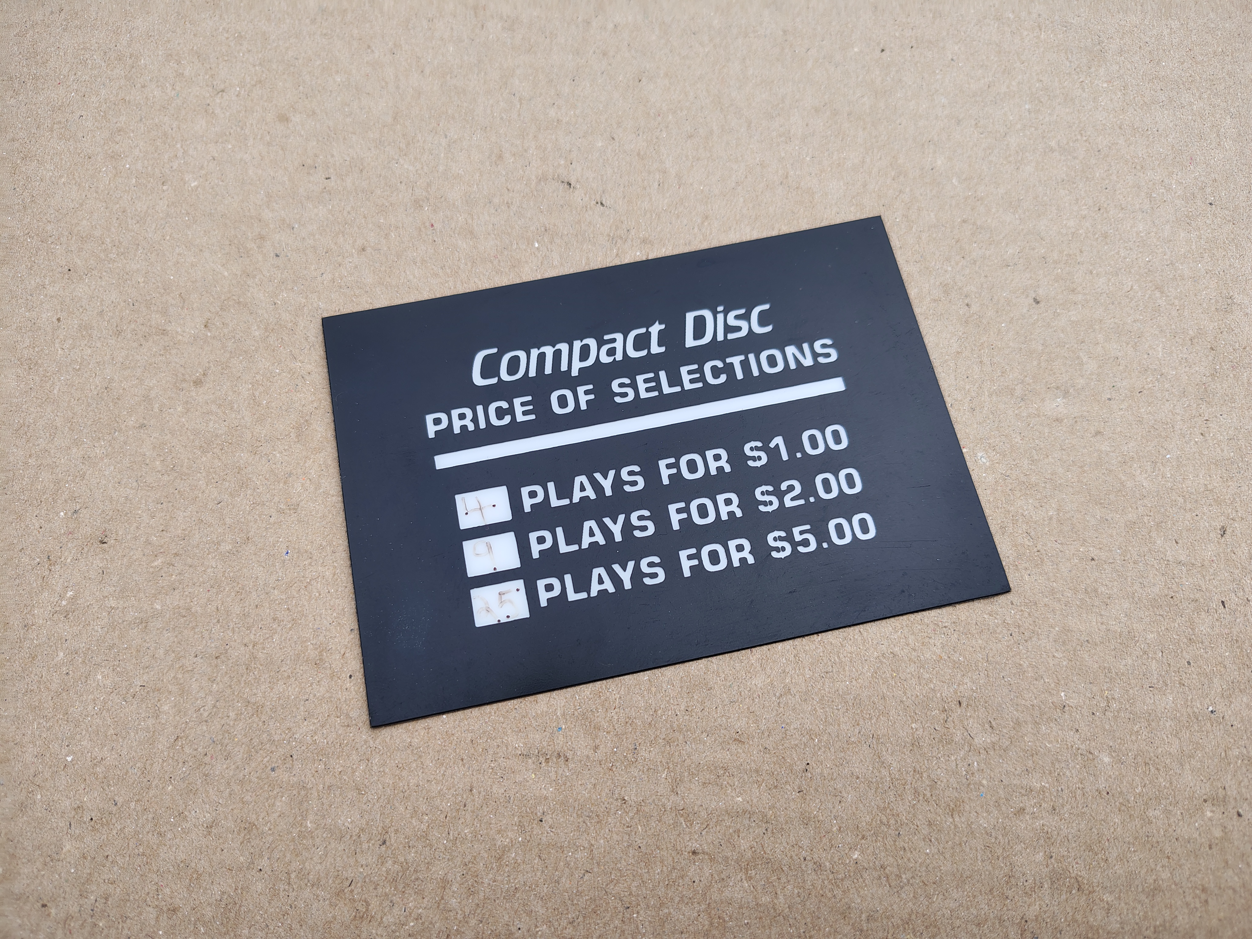Pricing Plastic (Rowe-AMi CD-100) USA