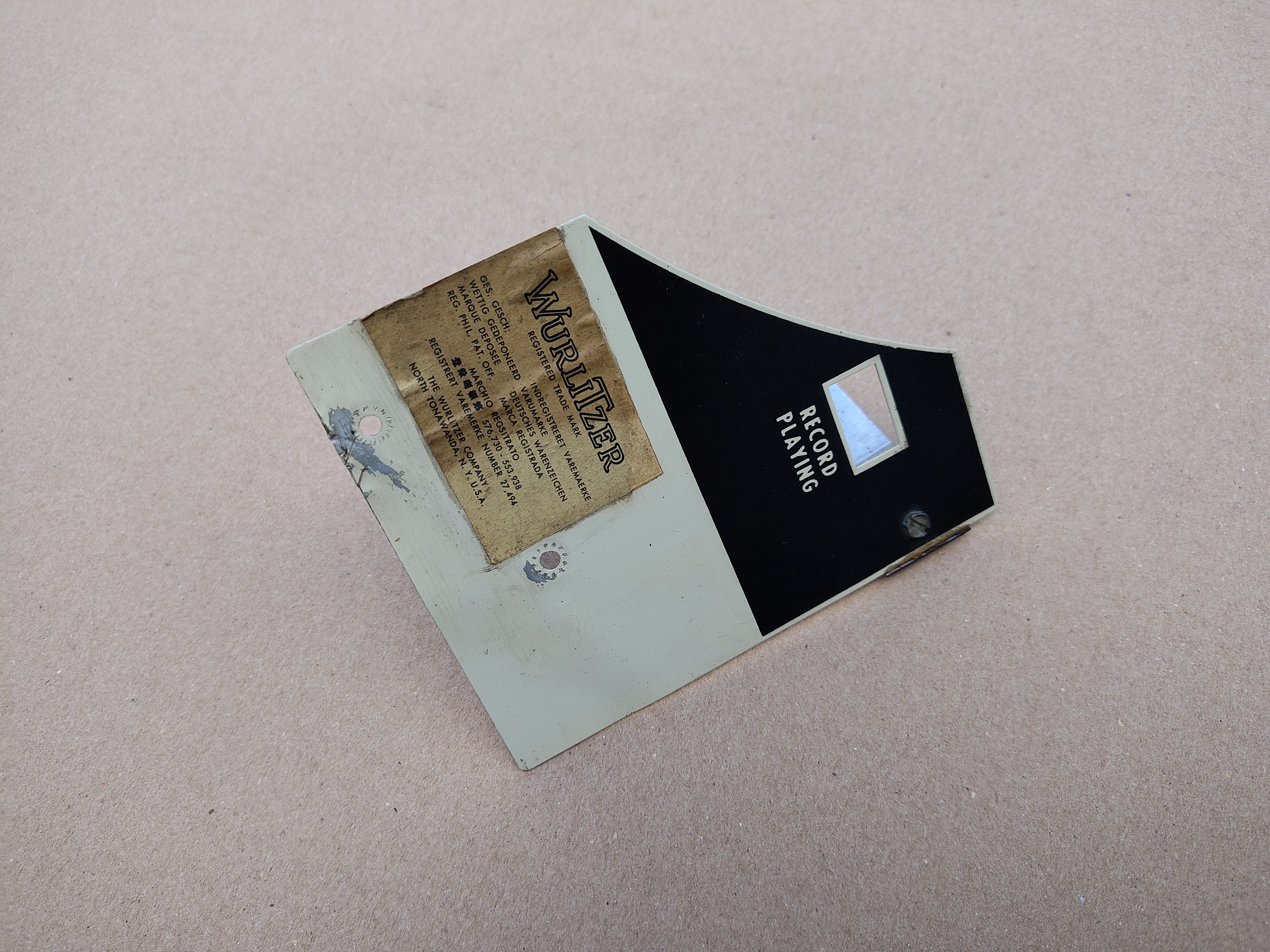 Record Playing/ Cap/ Mechanism (Wurlitzer 3700/3710)