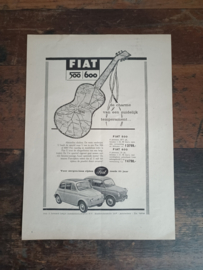 Reclame: Fiat 500/ 600 (1959) 29 x 21 cm