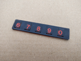 Plastic Number Inlay/ " 6 - 0 "/ Push Button Panel (Wurltizer Lyric FL) 1970