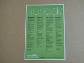 Flyer: Wurlitzer Tarock (1984)