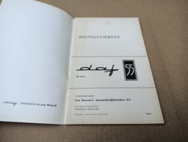 Instruction Book:  DAF 55 (1967)