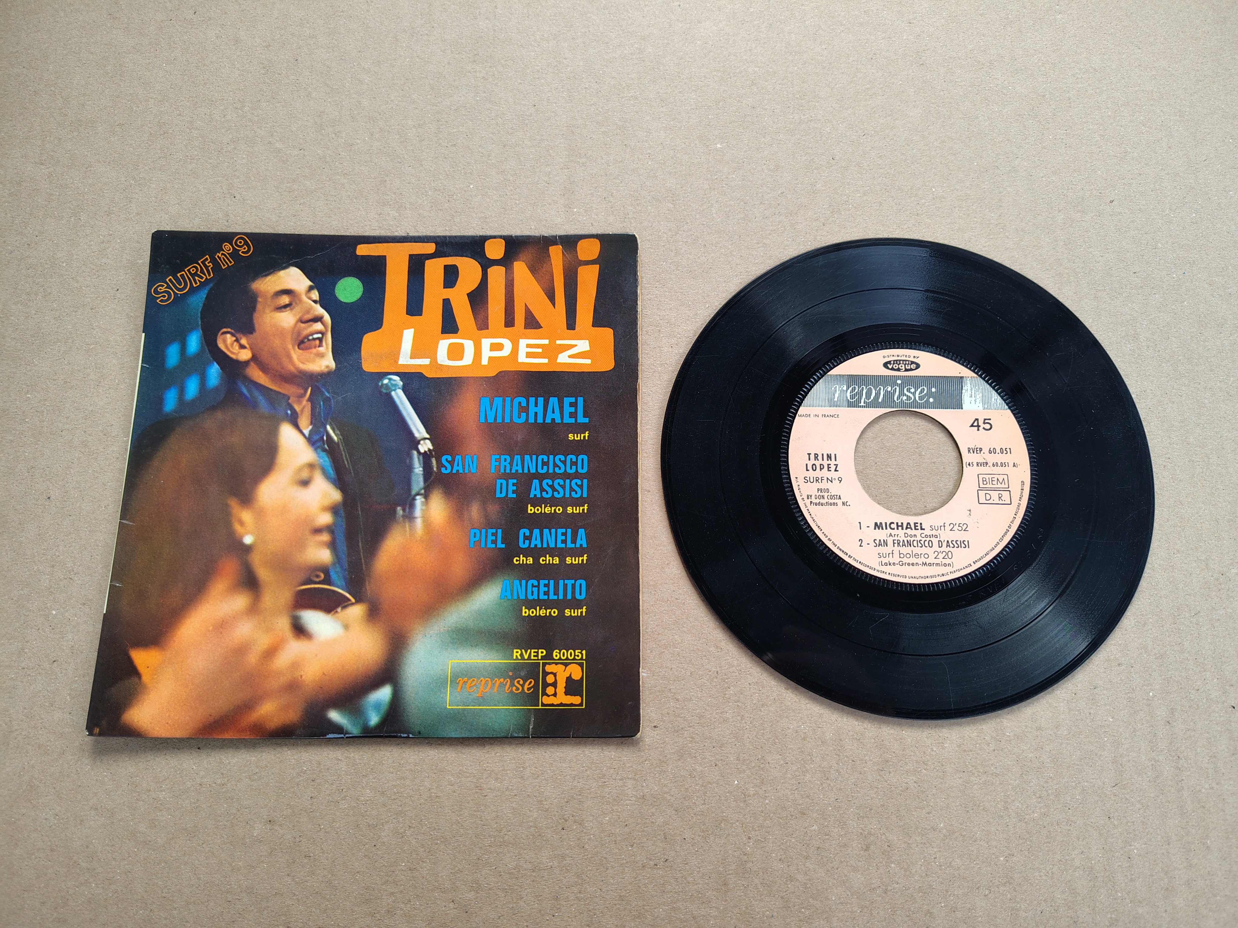 7" Single EP: Trini Lopez - Surf No 9 (1964)