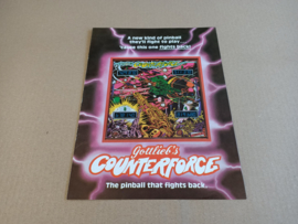 Flyer/ Folder: Gottlieb Counterforce (1980) Flipperkast