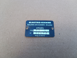 Type Plate (Jupiter 80L) 1971