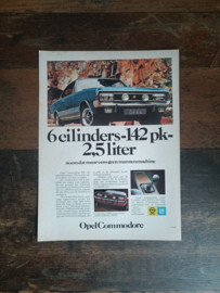 Reclame: Opel Commodore/ GS (1971) 29 x 21 cm