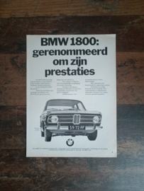 Reclame: BMW 1800 (1971)  29 x 21 cm