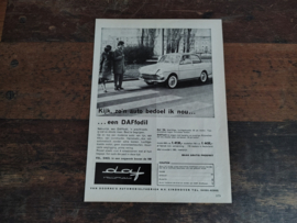 Reclame: DAF daffodil 30/ Variomatic (1963) 29 x 21 cm