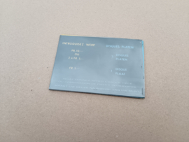 Pricing Plastic (Wurlitzer 3500/ Zodiac) Belgium